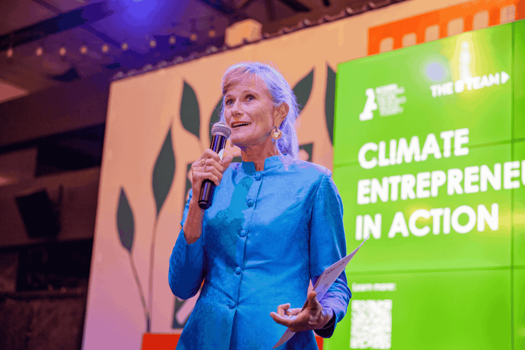 Jacqueline Novogratz speaking at event