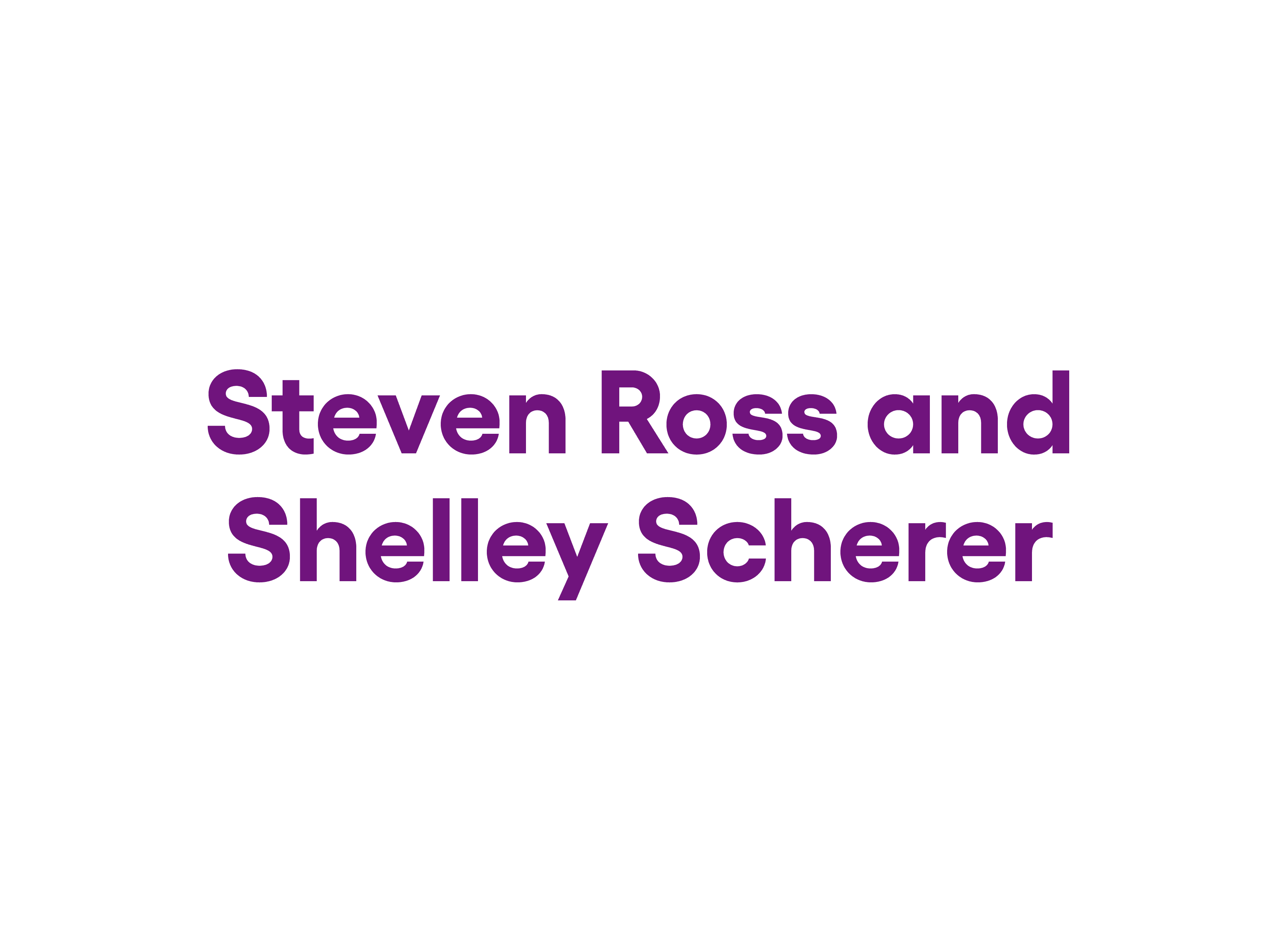 Steven Ross and Shelley Scherer