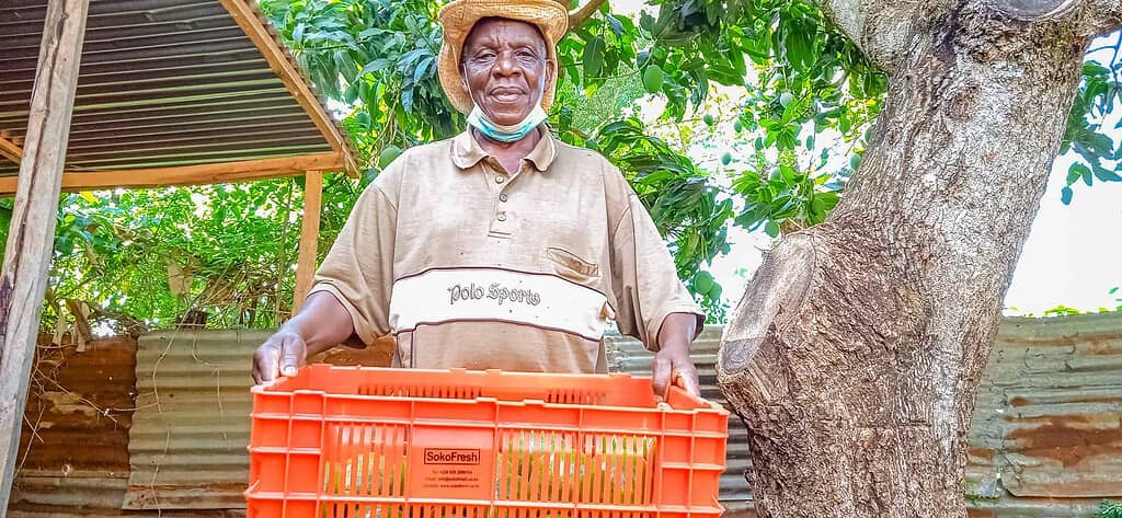 A Mango farmer in Kenya.