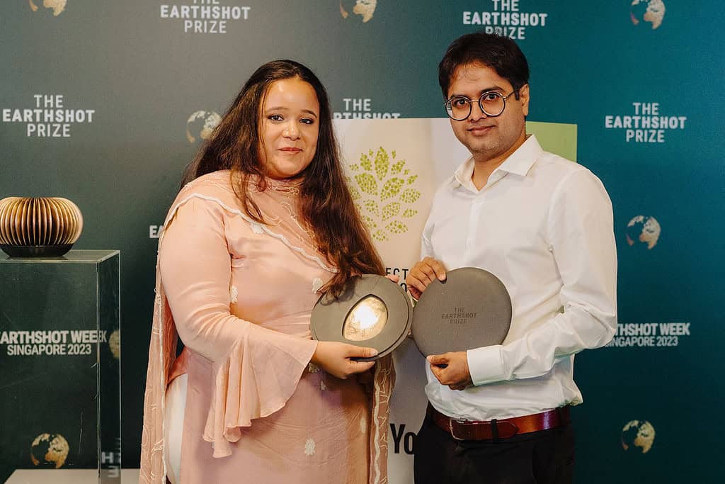 Acumen investees and S$S technologies founders graciously accept the coveted Earthshot Prize