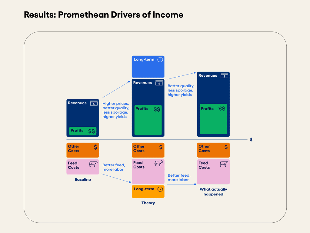 Chart depicting the results of Promethean's drivers of income