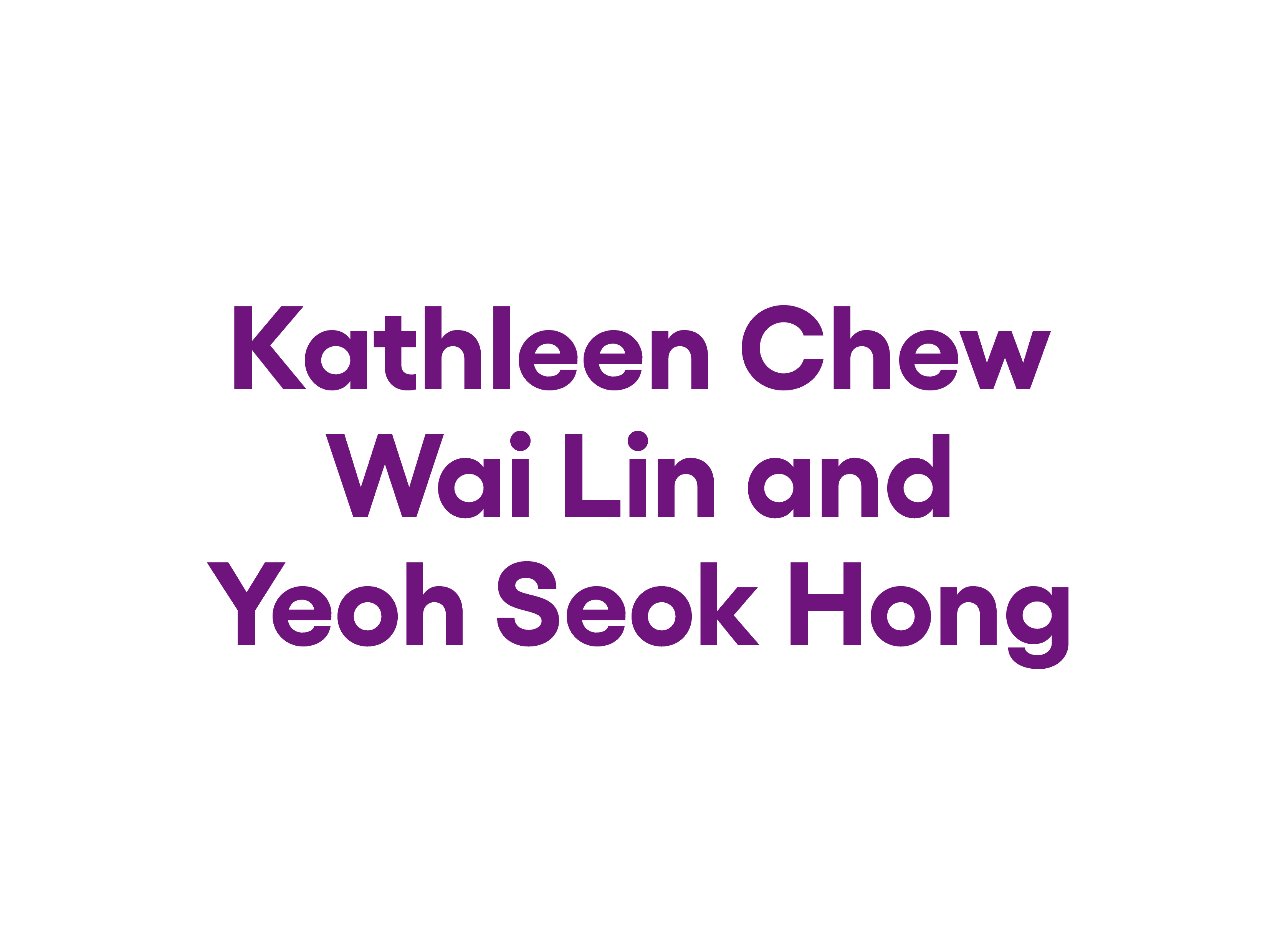 Kathleen Chew Wai Lin and Yeoh Seok Hong