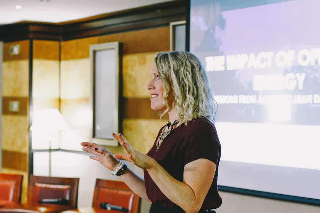 Kat Harrison on stage