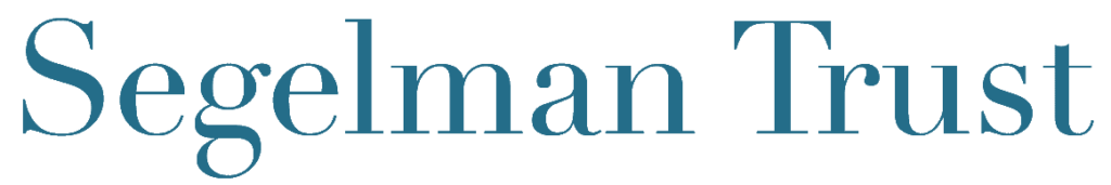 Text that reads as Segelman|Community Fund Logo Showing Crossed Fingers that Double as a Smiley Face