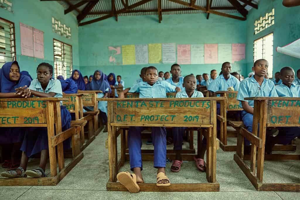 Classroom with students paying attention